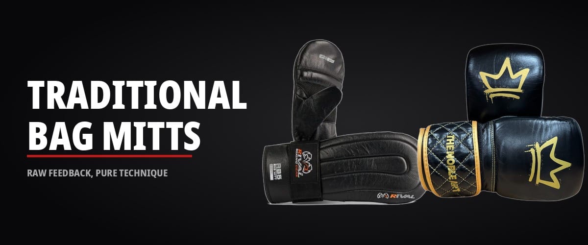 Traditional Boxing Bag Mitts - Rival RB5 and Noble Art Night Train